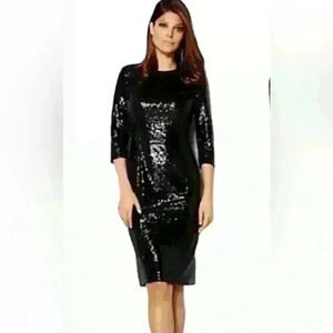 Eva Mendes New York $company sequin midi dress size 0